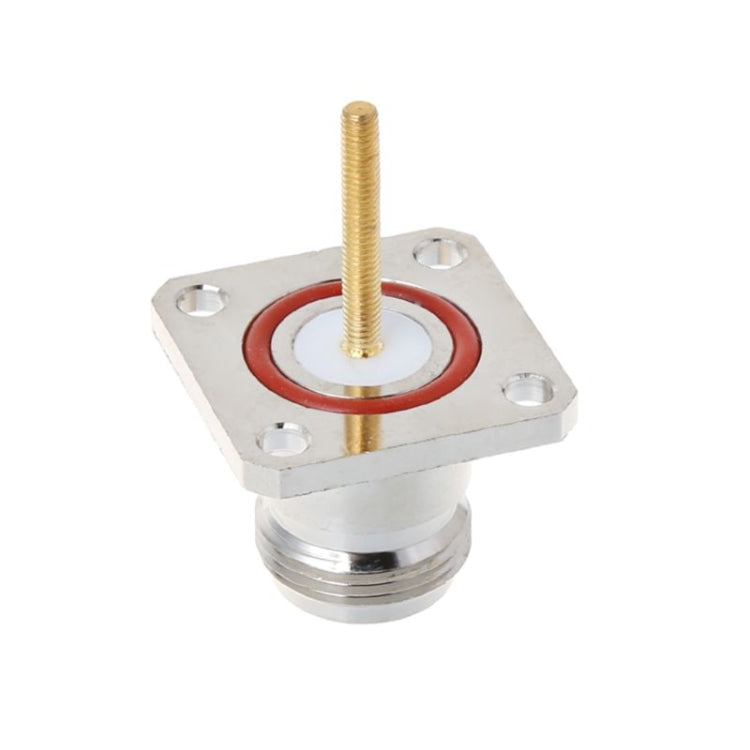 NKF Brass N Female Connector with 4 Holes Flange Frame RF Adapter NKF Brass N Female Connector with 4 Holes Flange Frame RF Adapter